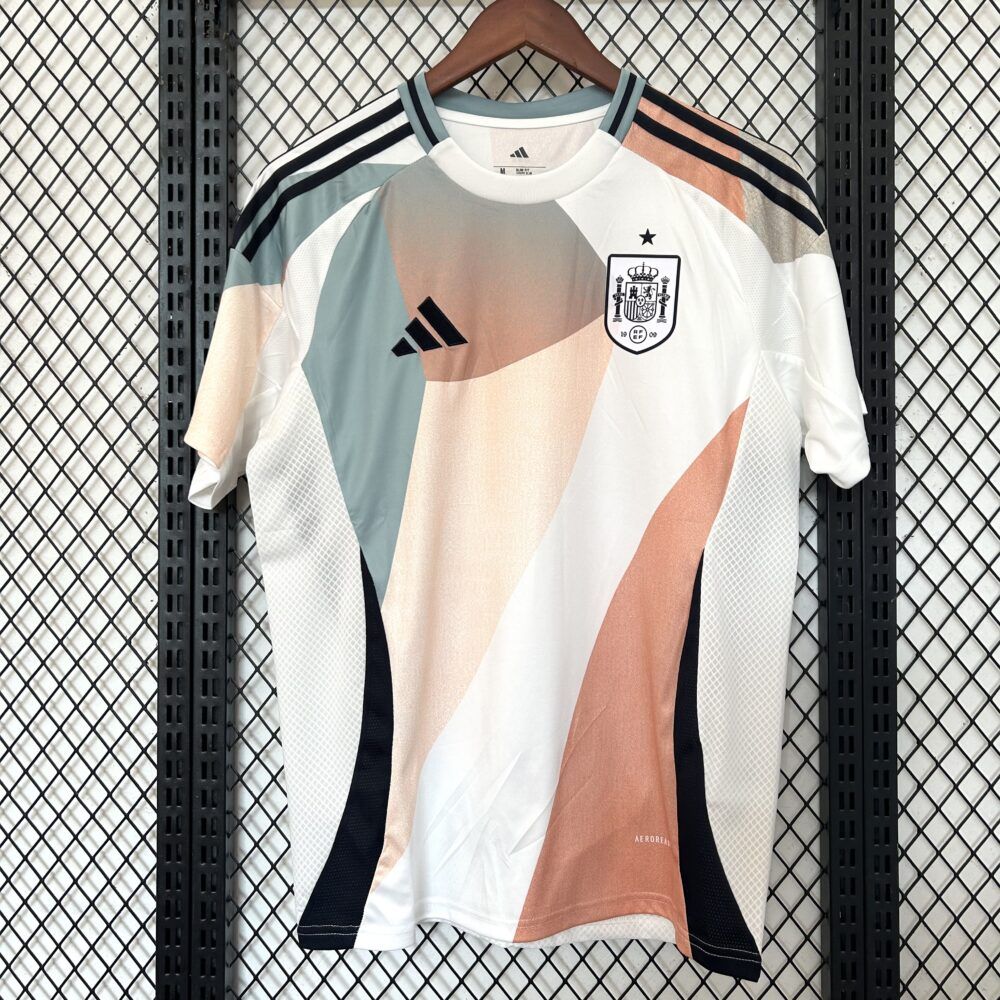 Camiseta España 25 segunda equipación equipo femenino blanco cubista Euro 2025