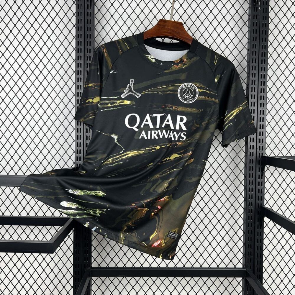 Camiseta PSG 25-26 Night Edition negra detalles neón oficial