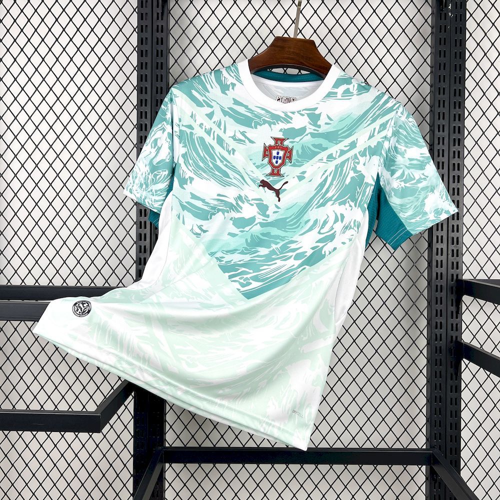 camiseta Portugal 26-27 visitante blanca y azul claro oficial Mundial 2026