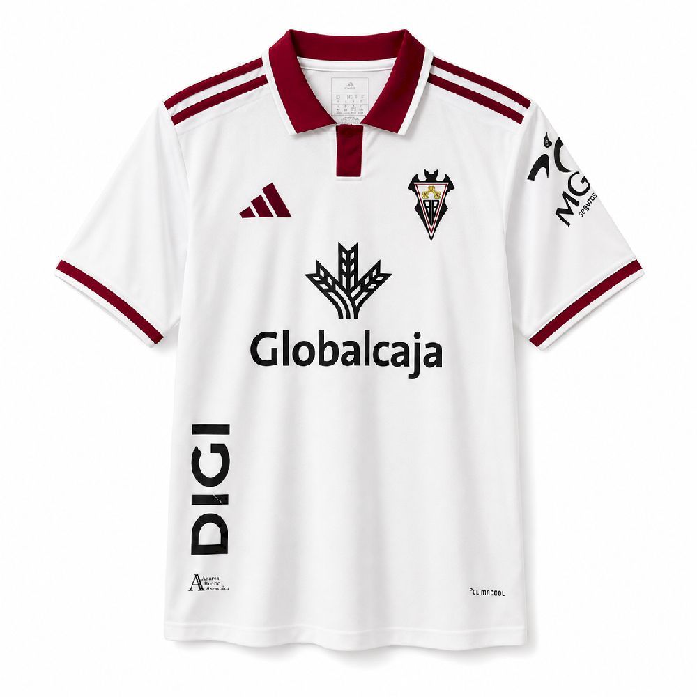 Nueva camiseta Albacete Balompié 26-27 local blanca y rojo oscuro